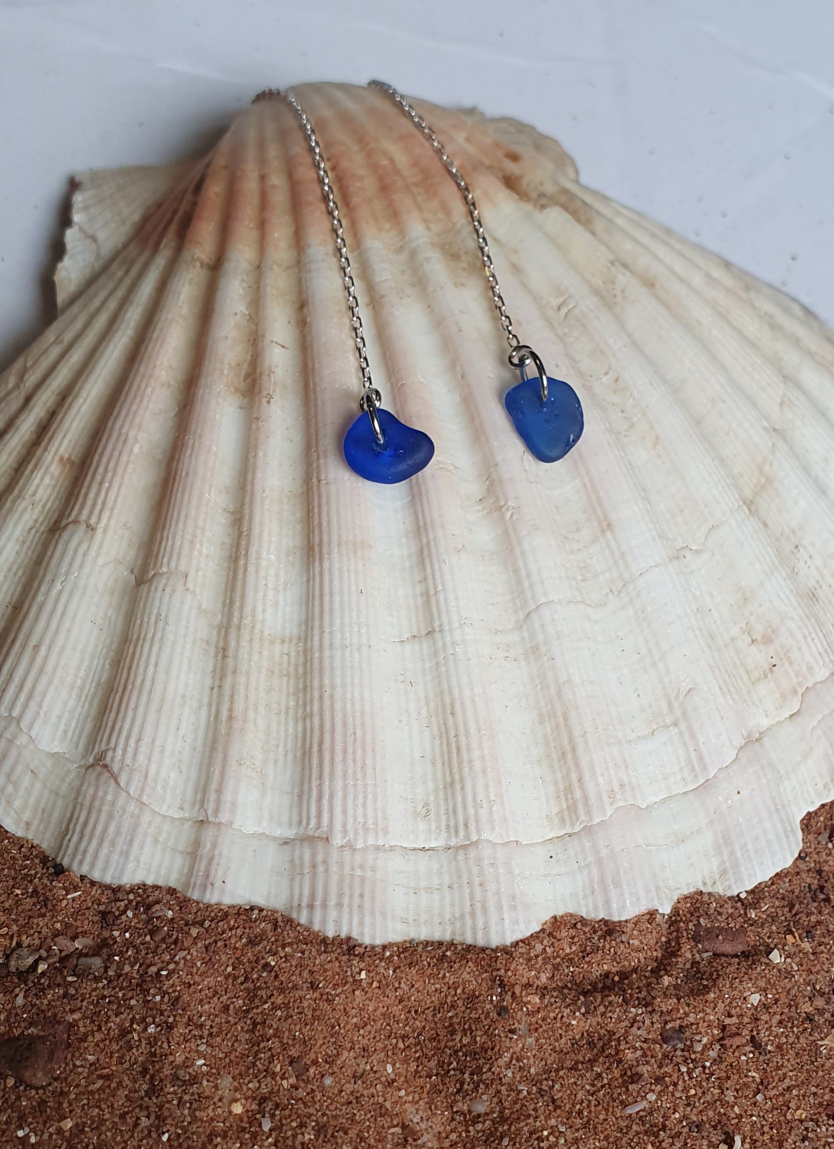 Cobalt Thred Earrings
