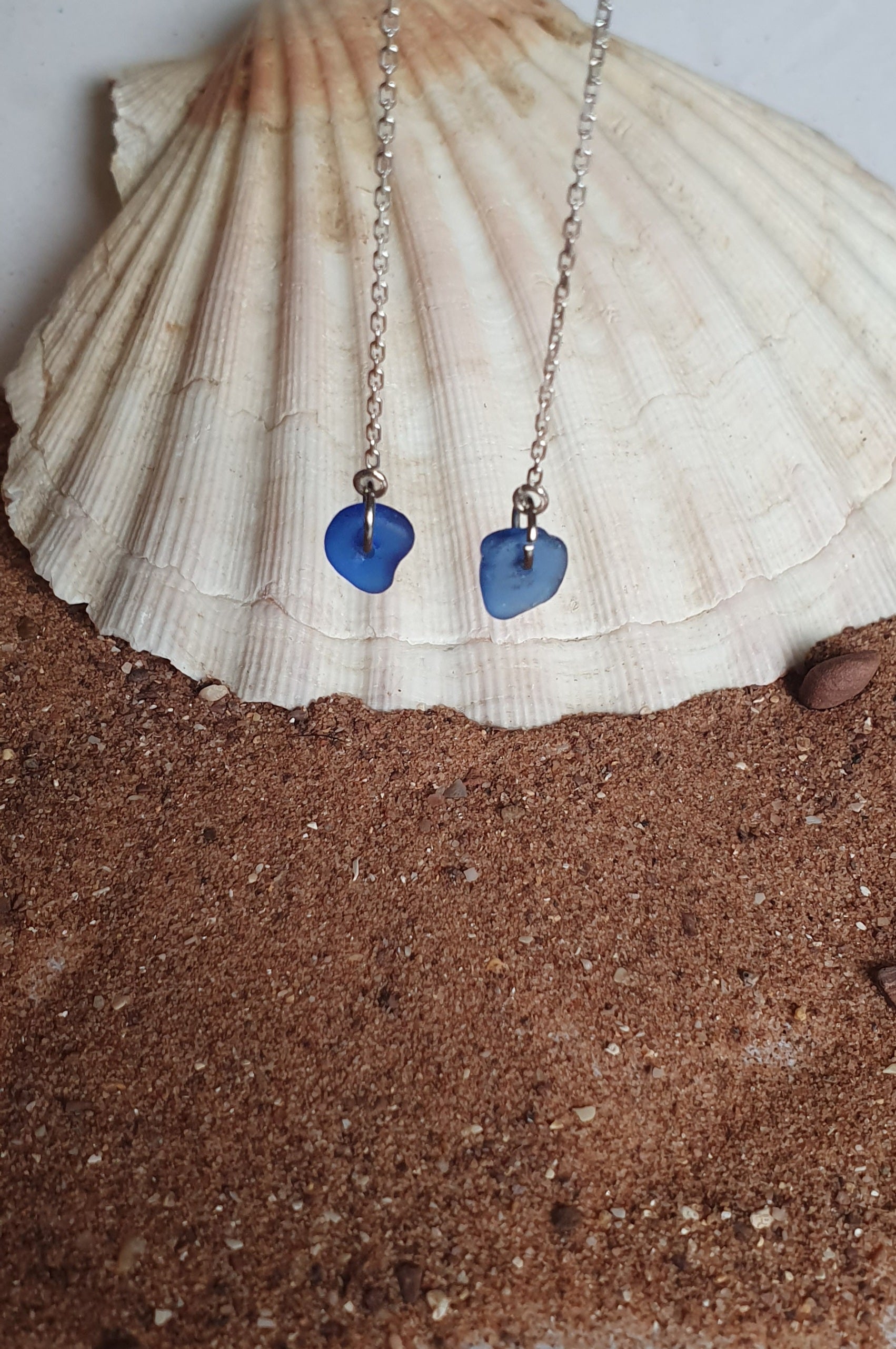 Cobalt Thred Earrings
