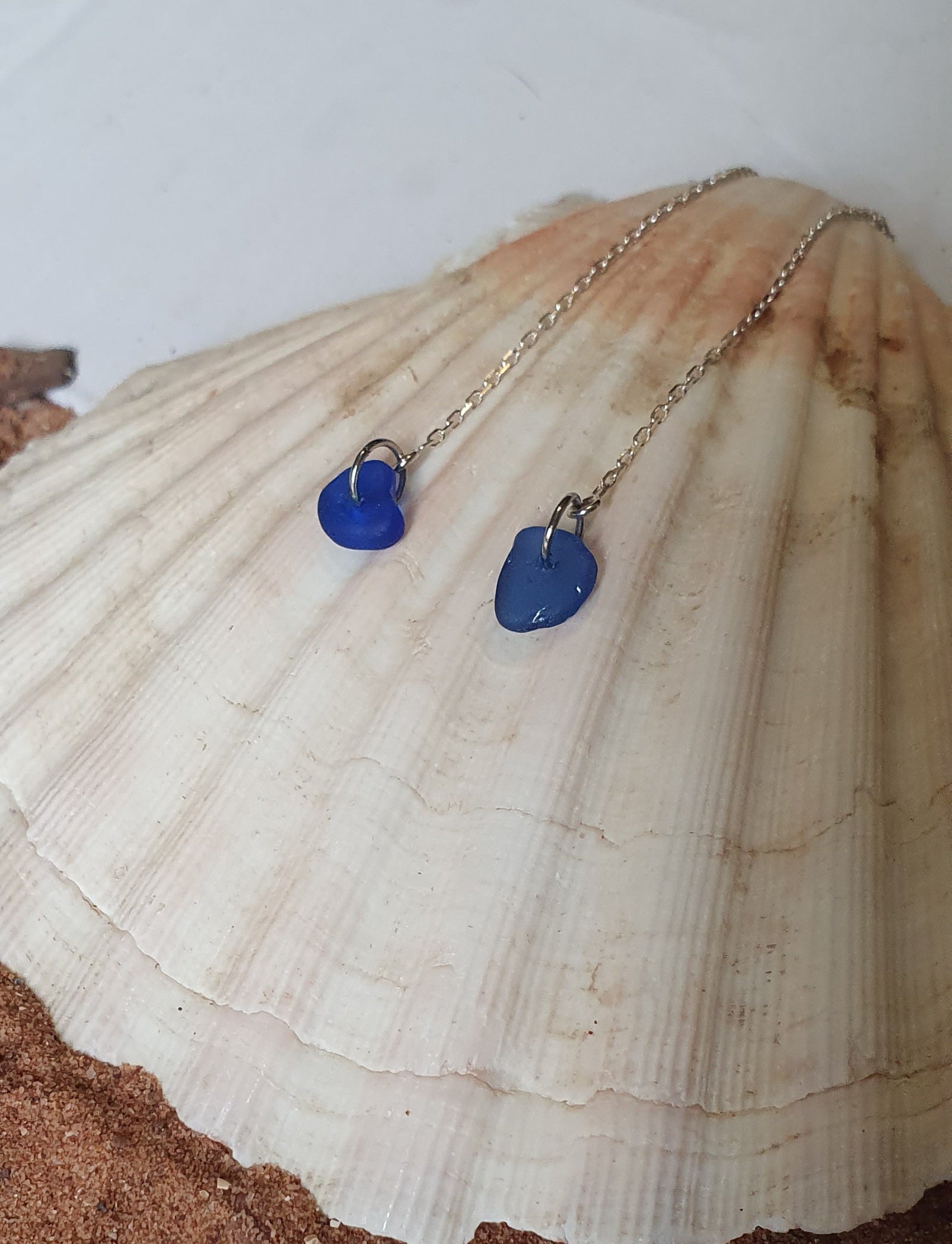 Cobalt Thred Earrings