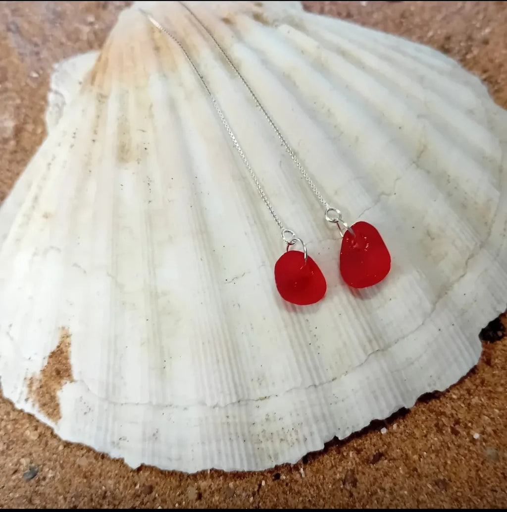 Red Drop Earrings