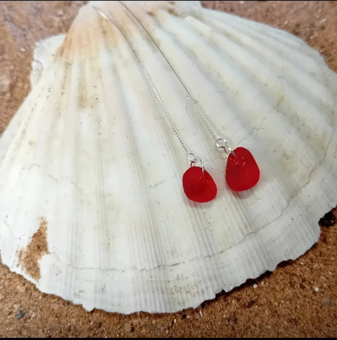 Red Drop Earrings