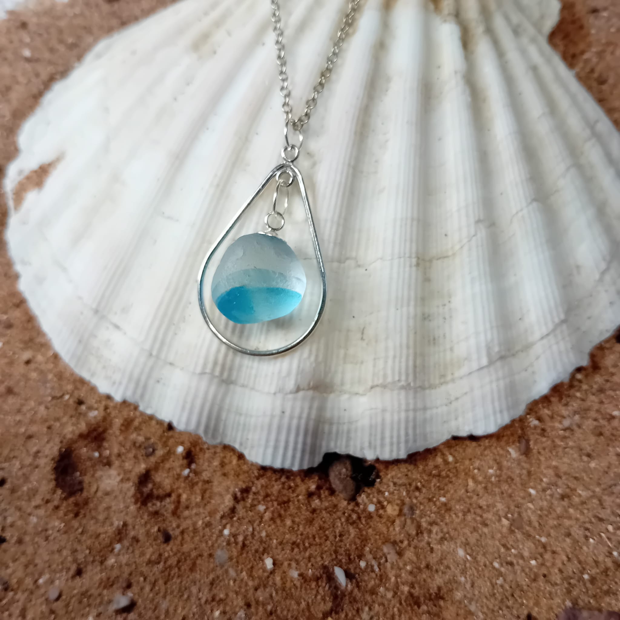 Blue Stripe Necklace