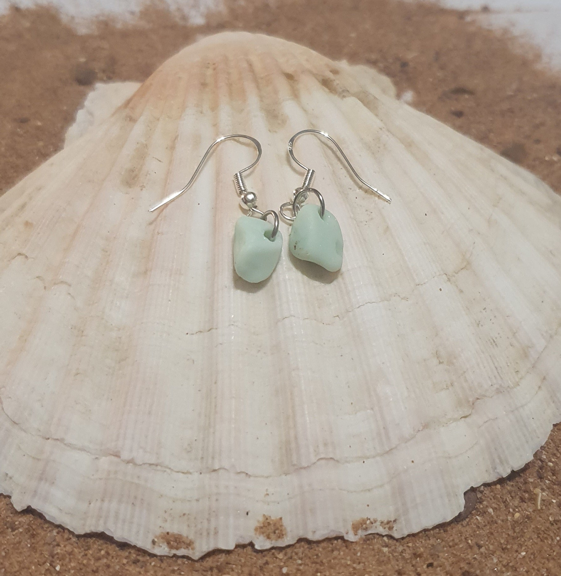 Milk Glass Drop Earrings