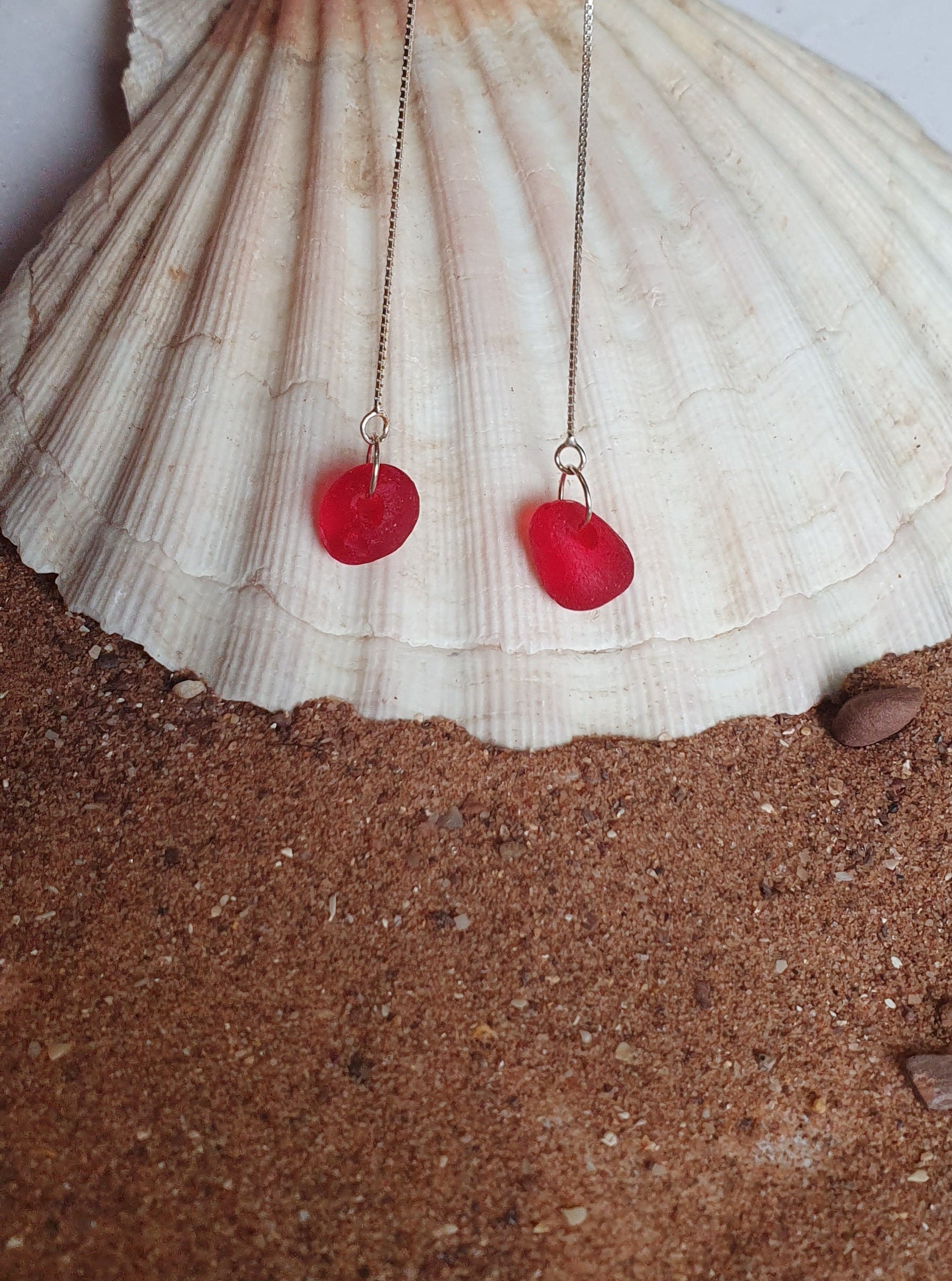 Red Drop Earrings